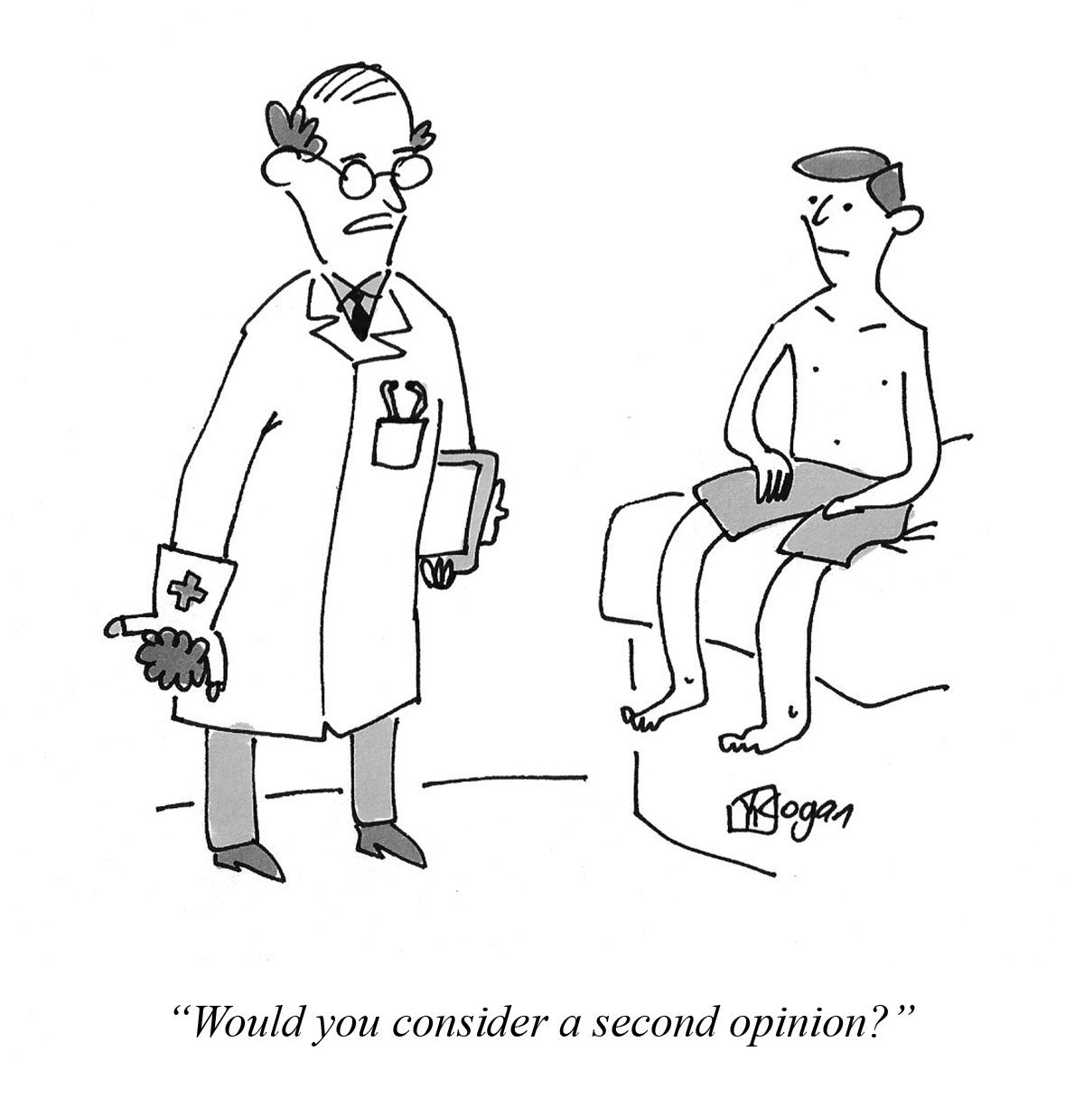Cartoon about a second opinion.