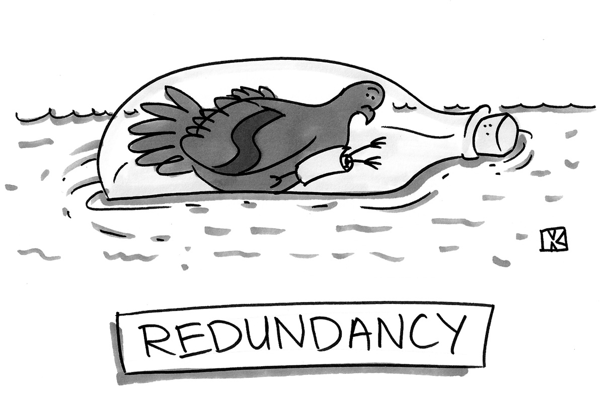 Cartoon about redundancy